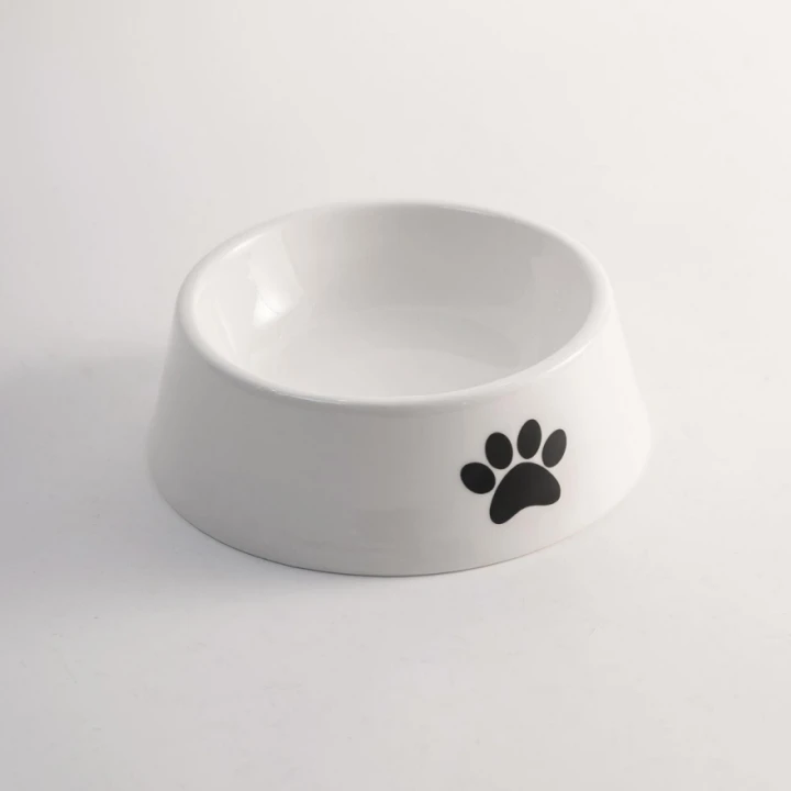 Bol pour chien en céramique avec empreinte de patte